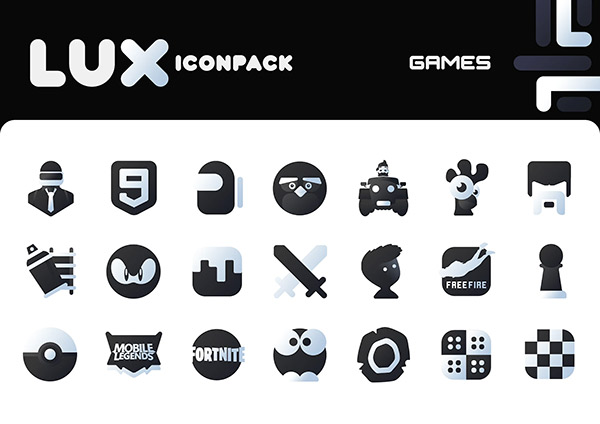 LuX Black Icon Pack app, screenshot 5