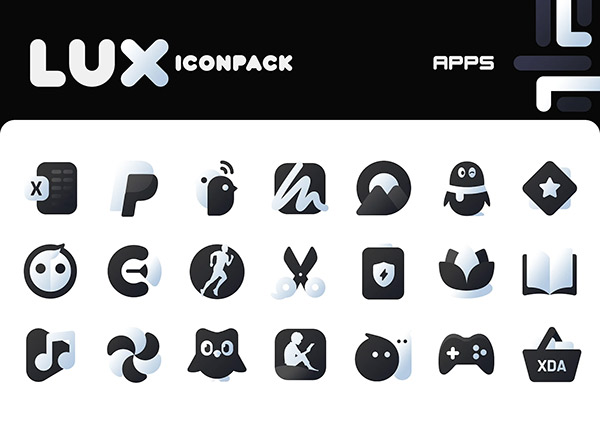 LuX Black Icon Pack app, screenshot 6