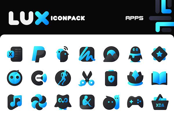 Lux Blue Icon Pack app, screenshot 5
