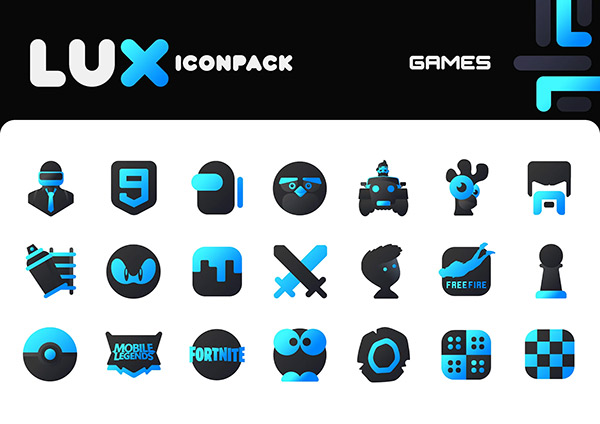 Lux Blue Icon Pack app, screenshot 6