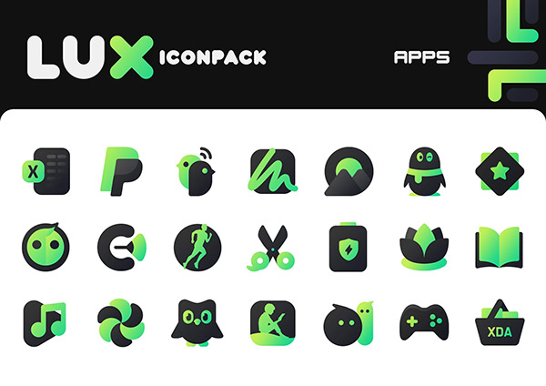 Lux Green Icon Pack app, screenshot 5