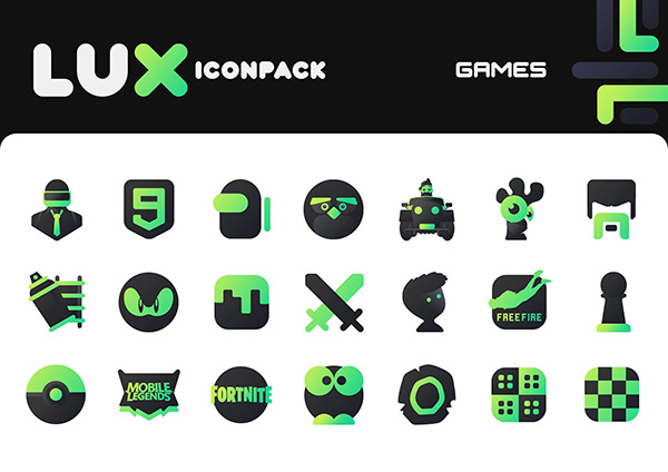 Lux Green Icon Pack app, screenshot 6