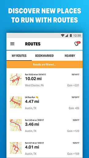 Map My Run app, screenshot 3