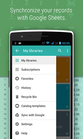 Memento Database app, screenshot 5