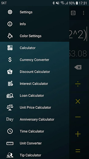 Multi Calculator app, screenshot 1