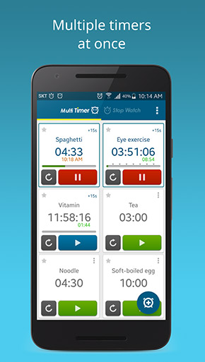 Multi Timer StopWatch app, screenshot 1