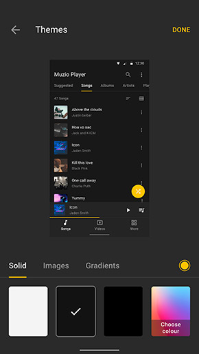 Muzio Player app, screenshot 4