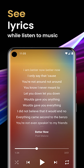 Nomad Music Player app, screenshot 2