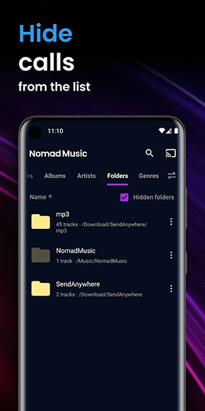 Nomad Music Player app, screenshot 5