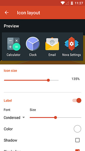 Nova Launcher app, screenshot 3