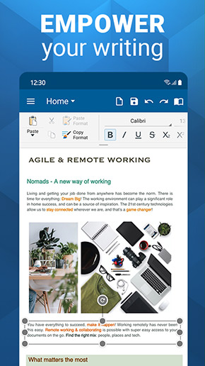 OfficeSuite app, screenshot 1
