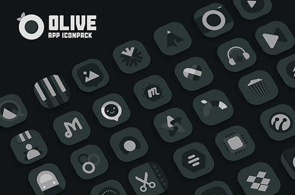 Olive Icon Pack app, screenshot 2