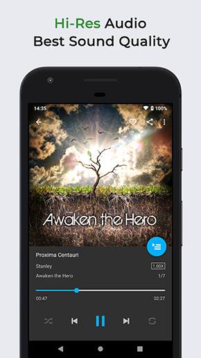 Omnia Music Player app, screenshot 1