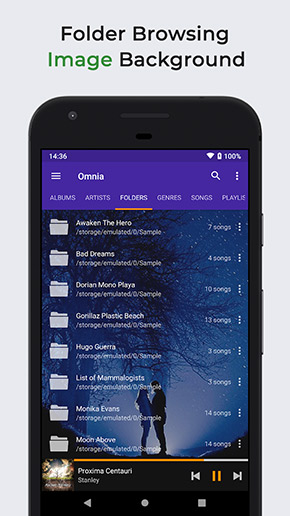 Omnia Music Player app, screenshot 4