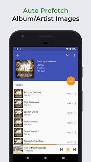 Omnia Music Player app, screenshot 5