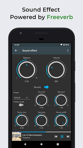 Omnia Music Player app, screenshot 8