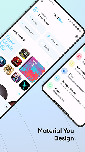 Pearl Music Player app, screenshot 2
