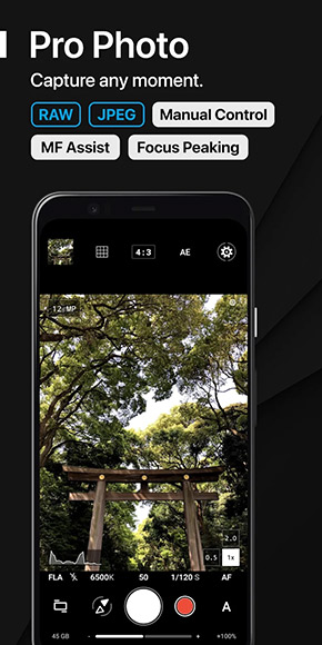 ProShot app, screenshot 1