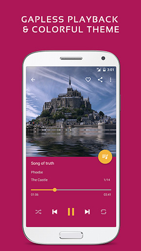 Pulsar Music Player app, screenshot 1