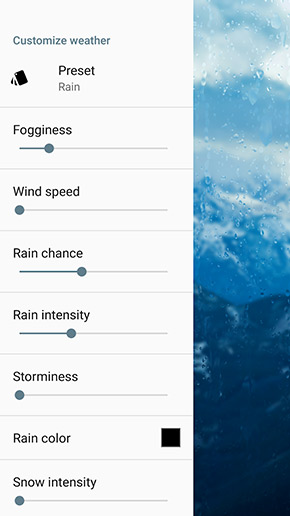 Rainpaper app, screenshot 3