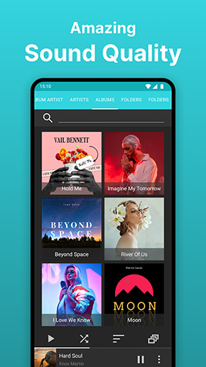 Rocket Music Player app, screenshot 2