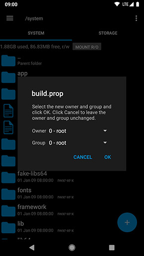 Root Explorer app, screenshot 5