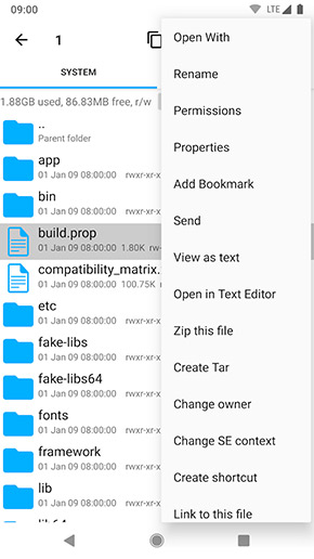 Root Explorer app, screenshot 6