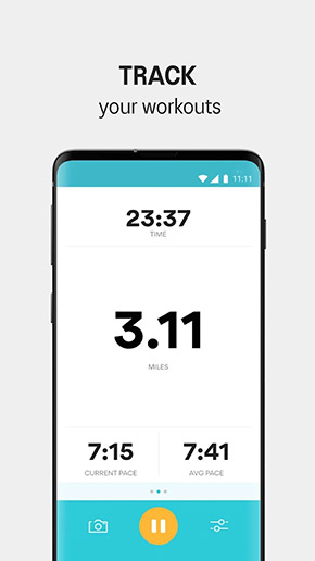 Runkeeper app, screenshot 3