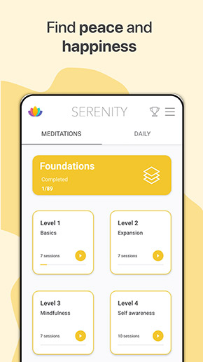 Serenity app, screenshot 1