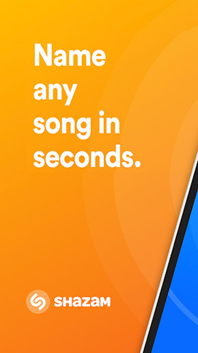 Shazam app, screenshot 1