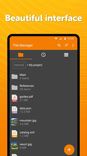Simple File Manager app, screenshot 1