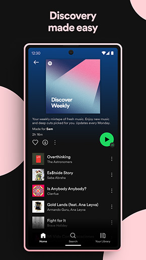 Spotify app, screenshot 6