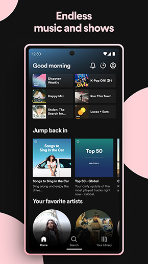 Spotify app, screenshot 7