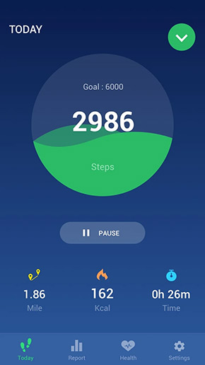 Step Counter app, screenshot 1