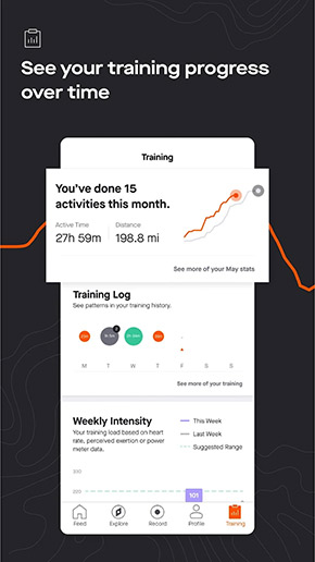 Strava app, screenshot 3