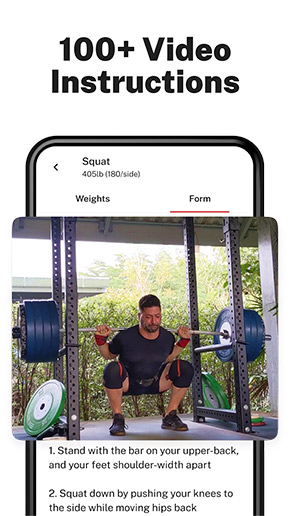 StrongLifts app, screenshot 3