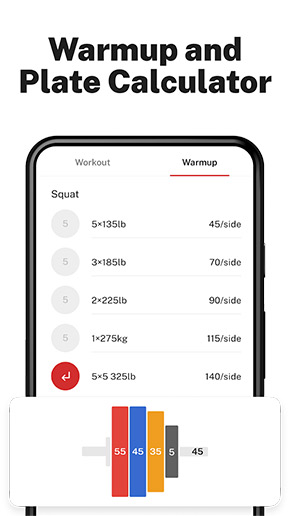 StrongLifts app, screenshot 4