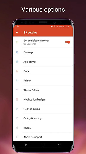Super S9 Launcher app, screenshot 6