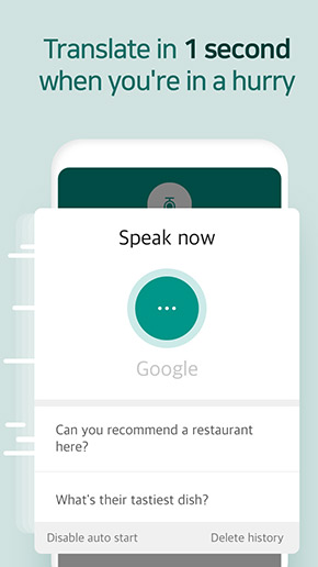 Talking Translator app, screenshot 2