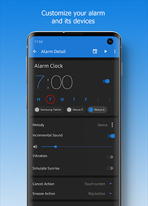 Turbo Alarm app, screenshot 2