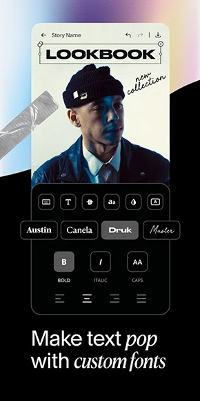 Unfold app, screenshot 4