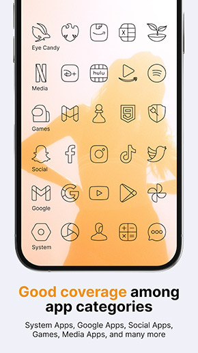 Vera Outline Black Icon Pack app, screenshot 4