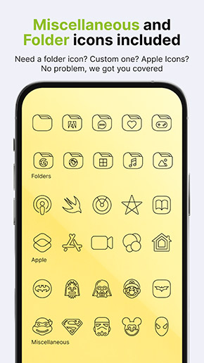 Vera Outline Black Icon Pack app, screenshot 5