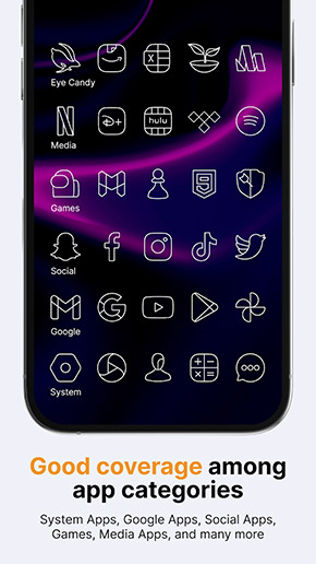 Vera Outline White Icon Pack app, screenshot 4