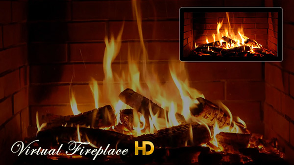 Virtual Fireplace HD app, screenshot 1