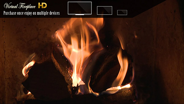 Virtual Fireplace HD app, screenshot 2