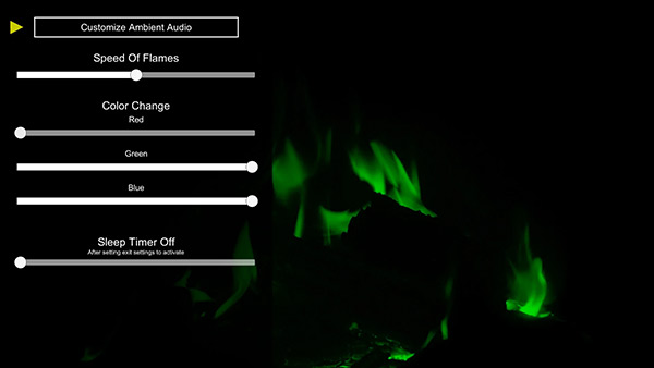 Virtual Fireplace HD app, screenshot 5