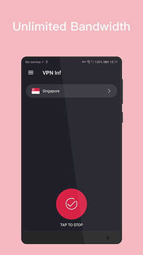 VPN Inf app, screenshot 1