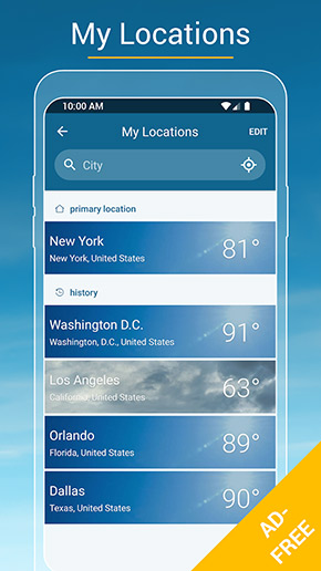 Weather & Radar USA app, screenshot 7