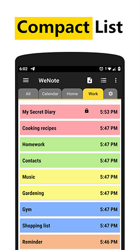 WeNote app, screenshot 6